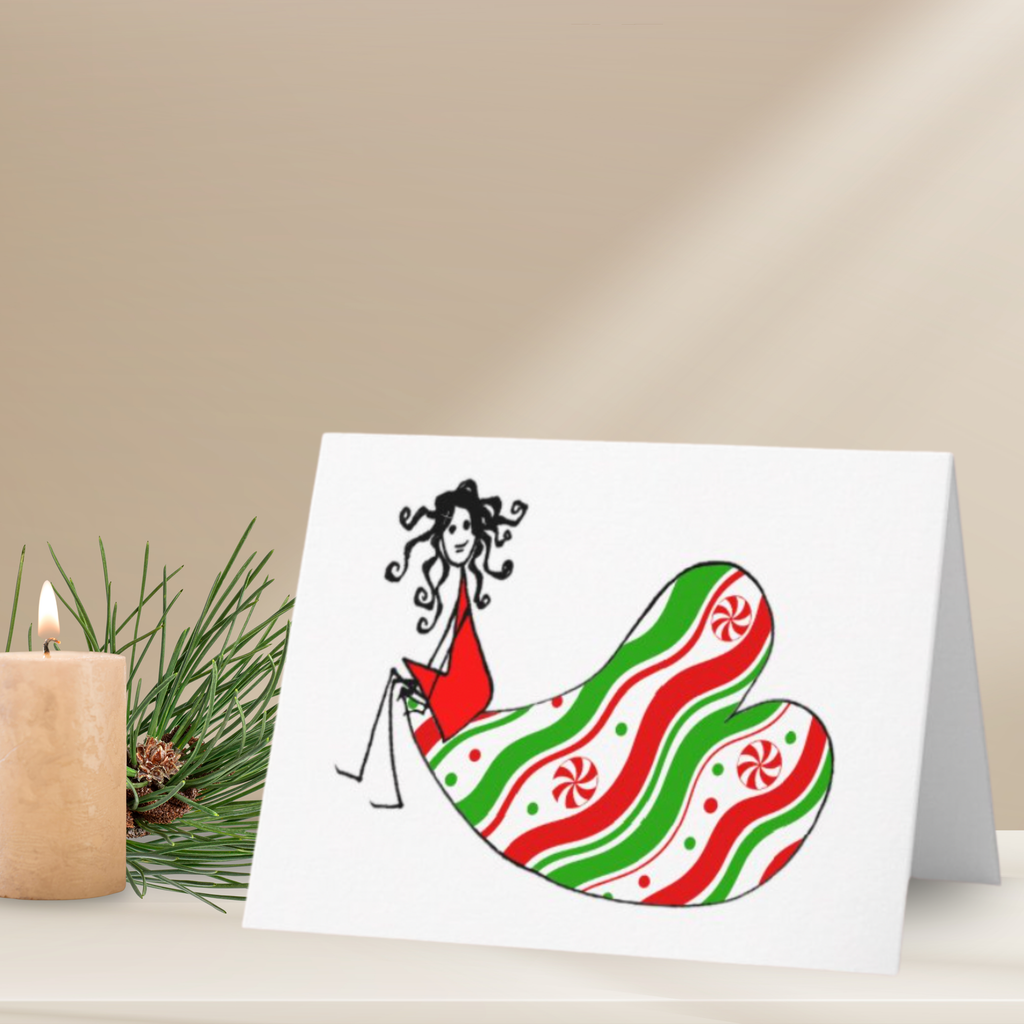 Peppermint Wishes | Loreen Loves Holiday Greeting Card